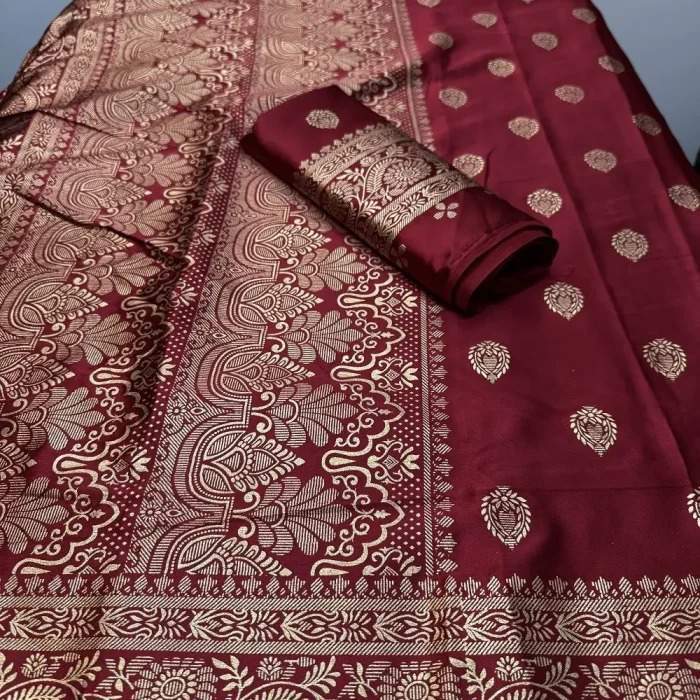 Japani Silk Skin Print Sharee with Blouse Piece